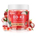 Βιταμίνη D3 K2 Gummies w/Magnesium Sugar Free - 90 Count 