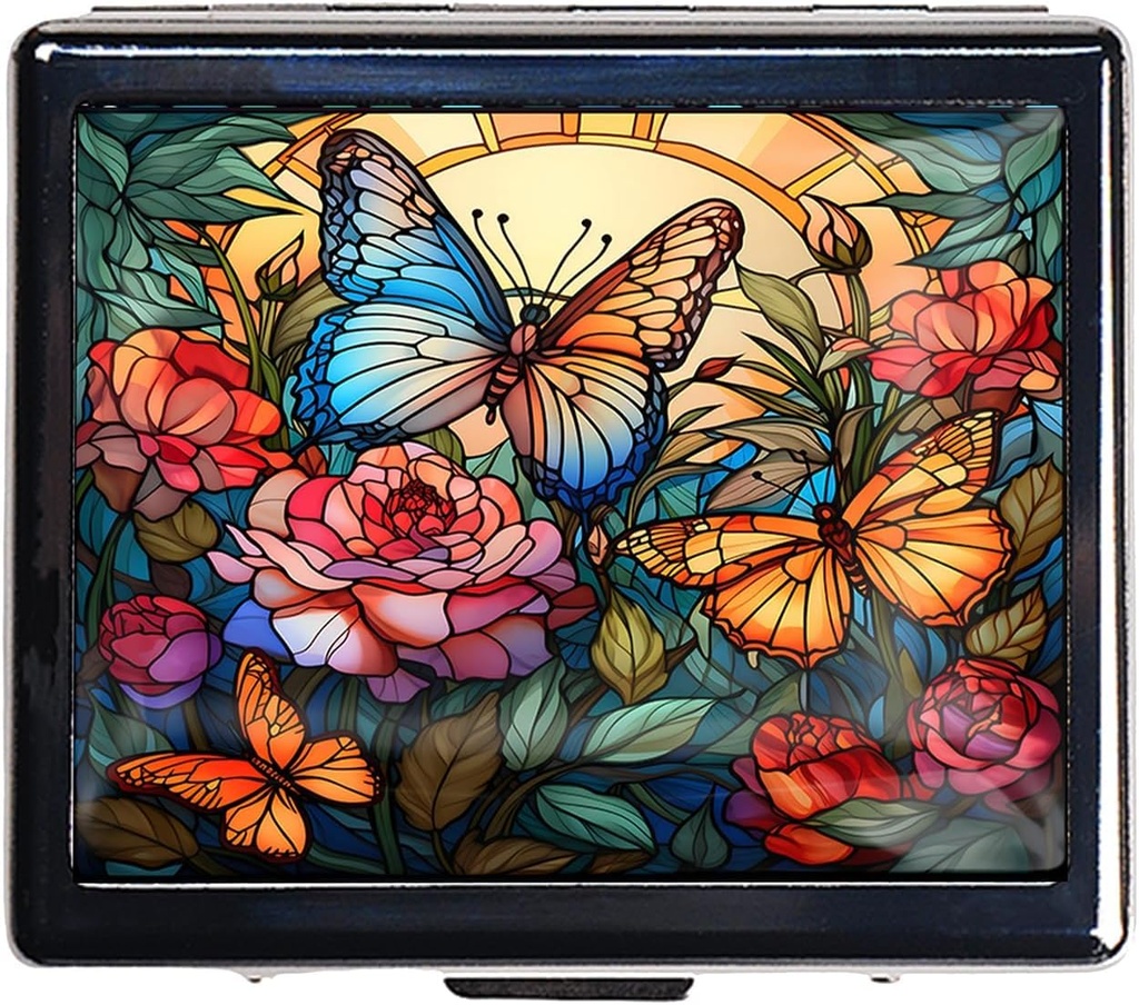 7 Days Chromed Shiny Silver Pill Organizer with Mirror Inside Has 8 Ayrı Karşılaştırmalar Rect bok 7 Gün Pill Box Pill Case (Renkli Kelebek)