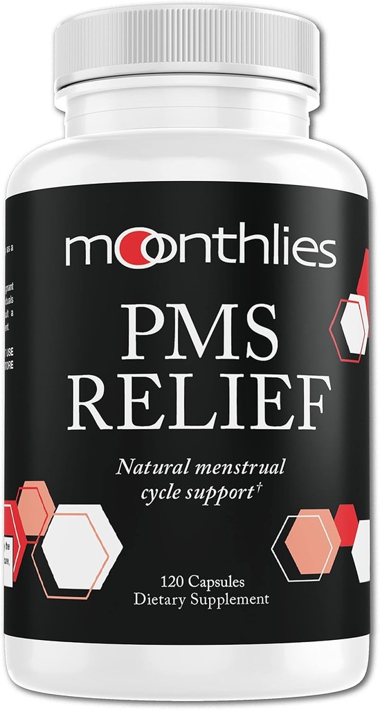 Aythlies PMS Relief Supplement for Women Menstrual Cycle Support - Naturallly denge Mood Swings, Term Cramps, Bloating, Fatigue, Water Retention, PMDD, Perimenopause (60 Day Supply 120 Capsules)