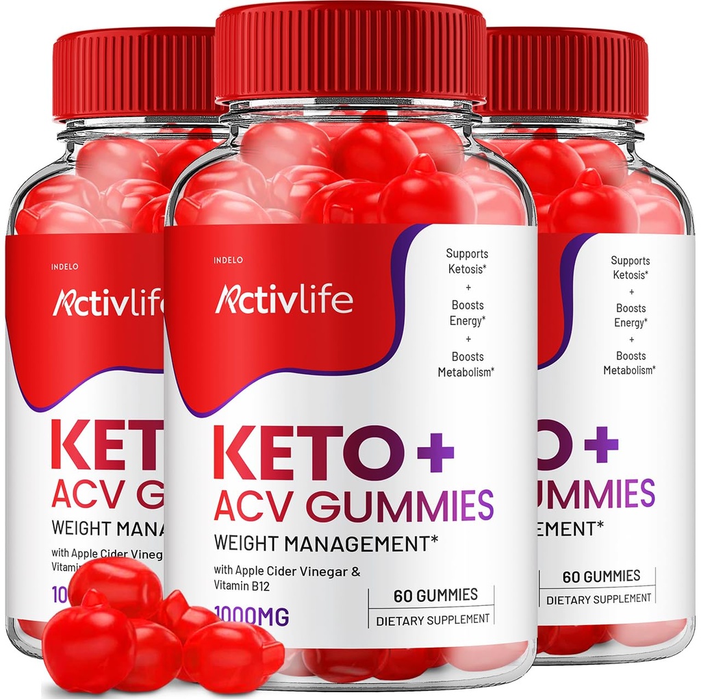 ActivLife Keto ACV Gummies - Active Life Keto Apple Cider Vinegar Gummies, ActivLife Keto + ACV Kilo Yönetimi Gummies ActiveLife Advanced 1000 mg Formula (3 Pack - 180 Gummies)