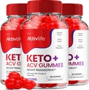 ActivLife Keto ACV Gummies - Active Life Keto Apple Cider Vinegar Gummies, ActivLife Keto + ACV Weight Management Gummies ActiveLife Advanced 1000mg Formula (3 Pack - 180 Gummies)