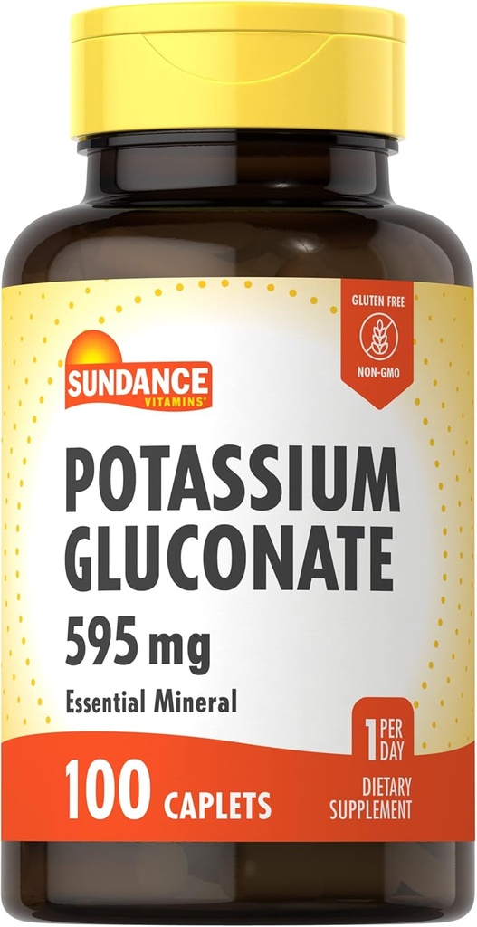 Sundance P Properties Gluconate 595 mg | 100 Kont | Essential Mineral Supplement | Vegetarian, Non-GMO ve Gluten Free Formula