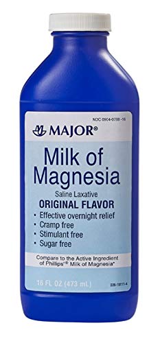 Magnesia Saline Laxative - Original Flavor - Gece Yardımı - Stimulant-Free, Sugar-Free - 16 Fl Oz