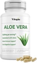 Organik Aloe Vera Capsules% 20 Aloins Supplement - Saf İç Banyo Gel Yoğun - Gut Health, Skin, Immune Support - 120 Count - Non-GMO, Gluten-Free, Vegan