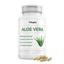 Organik Aloe Vera Capsules% 20 Aloins Supplement - Saf İç Banyo Gel Yoğun - Gut Health, Skin, Immune Support - 120 Count - Non-GMO, Gluten-Free, Vegan