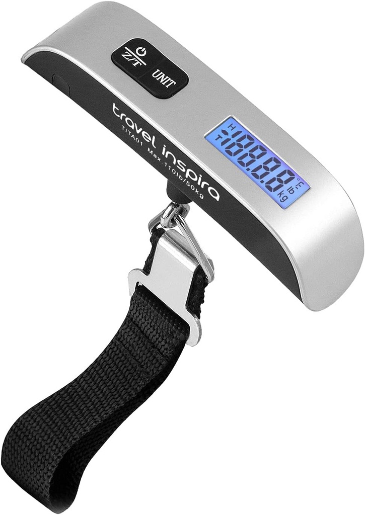 Travel inspira Bagaj Ölçeği, Seyahat için Portre Kilo Ölçeği, 110 Pounds, Battery Dahil
