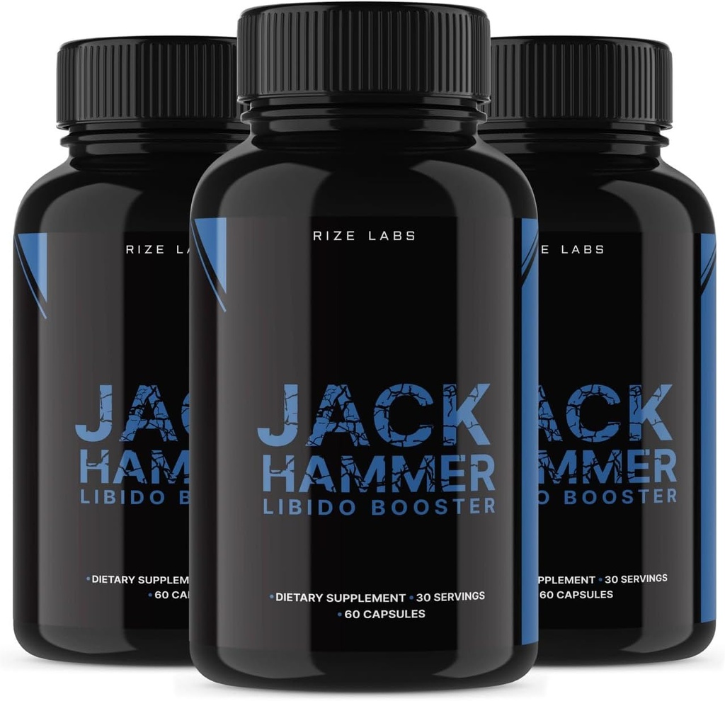 Laboratuvarları – Jack Hammer Libidofun Supplement for Men, Güçlü Tüm Doğal Formula Performansı Geliştirmek (180 Capsules)