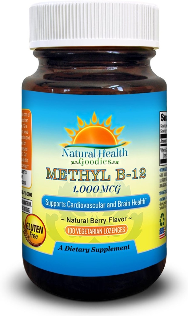 B12 Mecobalamin 1000 mcg Vegan Sublingual Chewable Lozenges