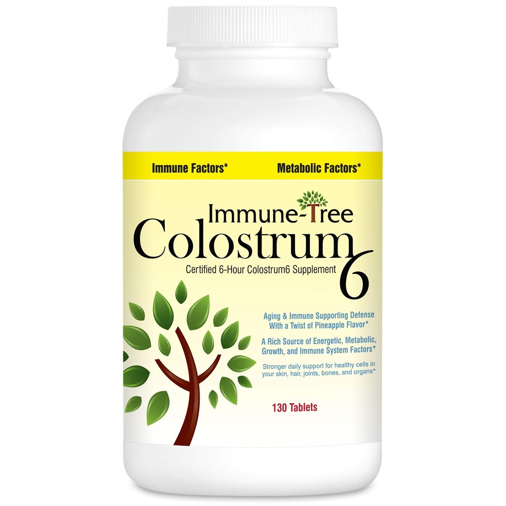 Ανοσοποιητικό Δέντρο Colostrum6, Πιστοποιημένο Κολόστρο 6 ωρών, Ανανάς Γεύση, 130 Lozenges