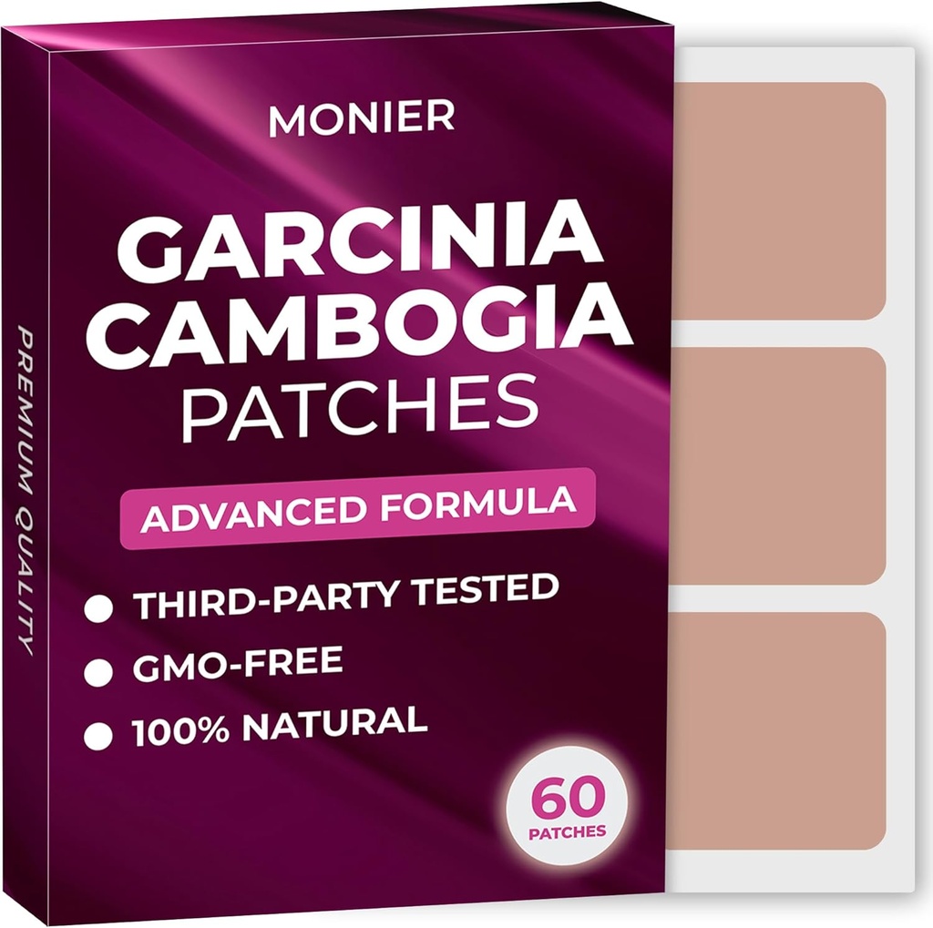 Garcinia Cambogia Patches (πακέτο 60) - 100% φυσικό Patch για γυναίκες και άνδρες - με B12 & Κάλιο - Ενέργεια, Εστίαση & Υποστήριξη Σώματος - Ενισχυμένη Φόρμουλα