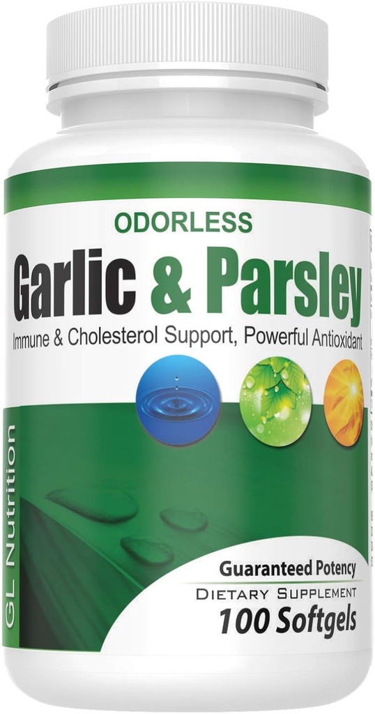 All-Dodorless Soft ve Parsley Detox Supplement Softgels, 100 Softgels