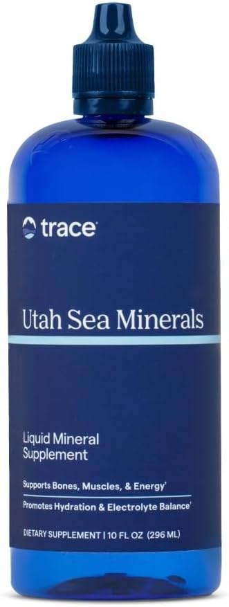 Trace Minerals Utah Sea Minerals - Liquid Nutritional Supplement with Sea Minerals - Energy Supplement with Ionic Trace Minerals, Magnesium & More - Υποστηρίζει την υγεία της καρδιάς - 10 fl oz