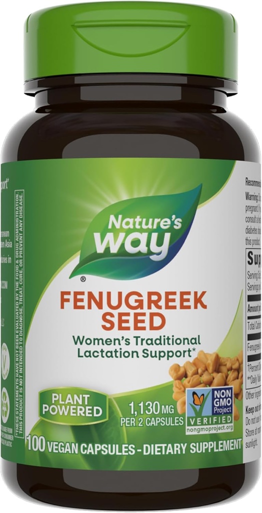 Nature's Way Fenugreek Tohum, 610 mg 100 Capsules