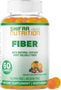 SHIFAA UUTRITION Halal & Gluten Free Fiber Gummies for Kids & Yetişkinler | 4g, 30-60 Hizmetler | 60 Gummies | Dugestive Health, Immunity & Gut Health | Vegan Prebiyotik | Non-GMO, Gelatin-Free Free