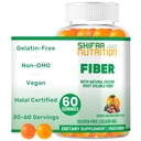 SHIFAA UUTRITION Halal & Gluten Free Fiber Gummies for Kids & Yetişkinler | 4g, 30-60 Hizmetler | 60 Gummies | Dugestive Health, Immunity & Gut Health | Vegan Prebiyotik | Non-GMO, Gelatin-Free Free
