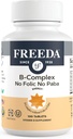 Freeda Vitamin B Complex No Follic No PABA - Super B Complex Kosher Vitamin Supplement with Vitamin B1 Vitamin B2 Vitamin B3 Vitamin B5 Vitamin B6 Vitamin B12 - Vit B Complex B for Women & Men (100 Ct)