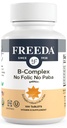 Freeda Vitamin B Kompleksi No Folic No PABA - Super B Complex Kosher Vitamini B3 Vitamin B5 B6 Vitamin B12 - Kadınlar ve Erkekler için B Kompleks B