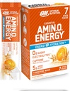 Optimum Nutrition Essential Amino Energy Plus Electrolytes Stick Packs, Energy Powder, Tangerine Wave, 7 Count