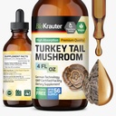 BIO KRAUTER Turkey Tail Mushroom Supplement - Turkey Tail Extract for Immune Support - Vegan, Alcohol & Sugar Free Drops 4 Fl.Oz.