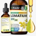 BIO KRAUTER Lomatium Root Tincture - Vegan Respiratory Support Supplement - Lomatium Dissectum Liquid Extract - Alkol & Sugar Free - 2 Fl.Oz.