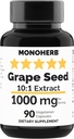 MONOHERB Grape Tohumu 1000 mg - 90 Vegetarian Capsules