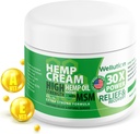 WELLUTION Hemp Cream x30 MSM – Ekstra Güçlü Hemp Tohum Petrol Masajı Arnica & Menthol - Hızlı-Absorbing, Günlük Yardım ve Hareketlilik için Kolay olmayan Formula - 4 oz.