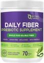 NATURE TARGET Daily Fiber Supplement - Soluble Prebiotic Fiber Powder for Gut Health, Whole Food High Fiber for Digestive Health & Regularity, Unflavored, Gluten & Sugar Free, Keto - 70 Servings