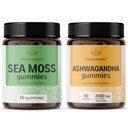 HERBAMAMA Deniz Moss ve Ashwagandha Kit - Bladderwrack & Ashwagandha Root Gummies - Vegan, Non-GMO, Gelatin-Free - 2 Pack