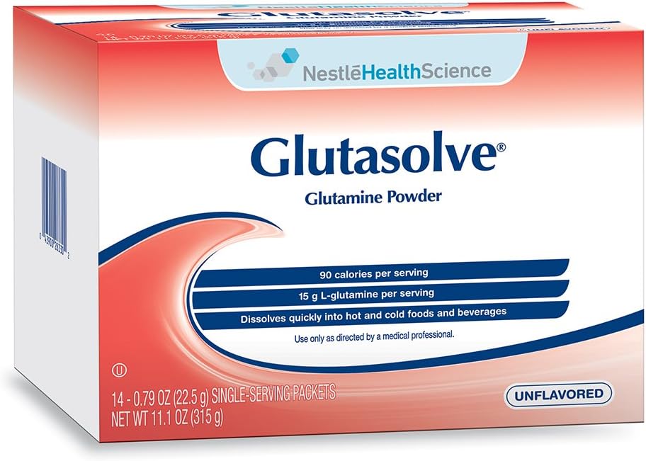 Glutasolve Glutamine Toz, Unflavored, 0.79 Oz Packet, 14 Pack