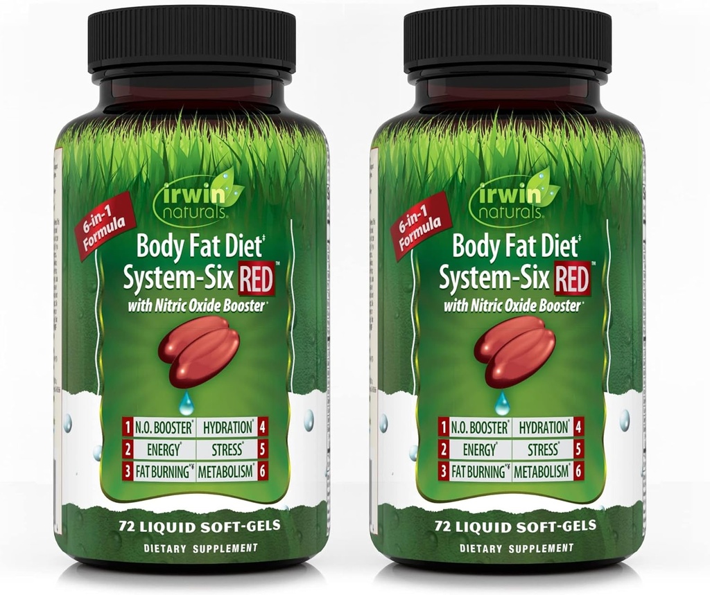 Irwin Naturals Body Fat Diyet System-Six RED - 72 Sıvı Yumuşak-Gelin - 2 Pack
