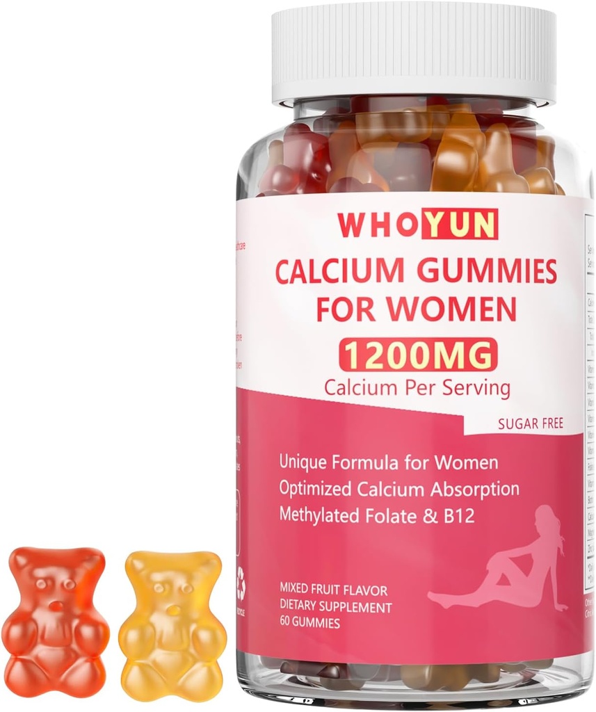 Kadınlar için 15 mg, Benzersiz Formula, Folate, B6, B12, D3, Magnezyum, çinko, Kalsiyum Citrate Chewable Supplement for Bone, Skin Health, 60 Count