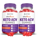 Justified Laboratories (2 Pack Ultra Quick Keto ACV Advanced Formula 1000MG Apple Cider Vinegar Formulad ile Pomegranate Beet Juice B12 Vegan Non GMO 120 Gummies