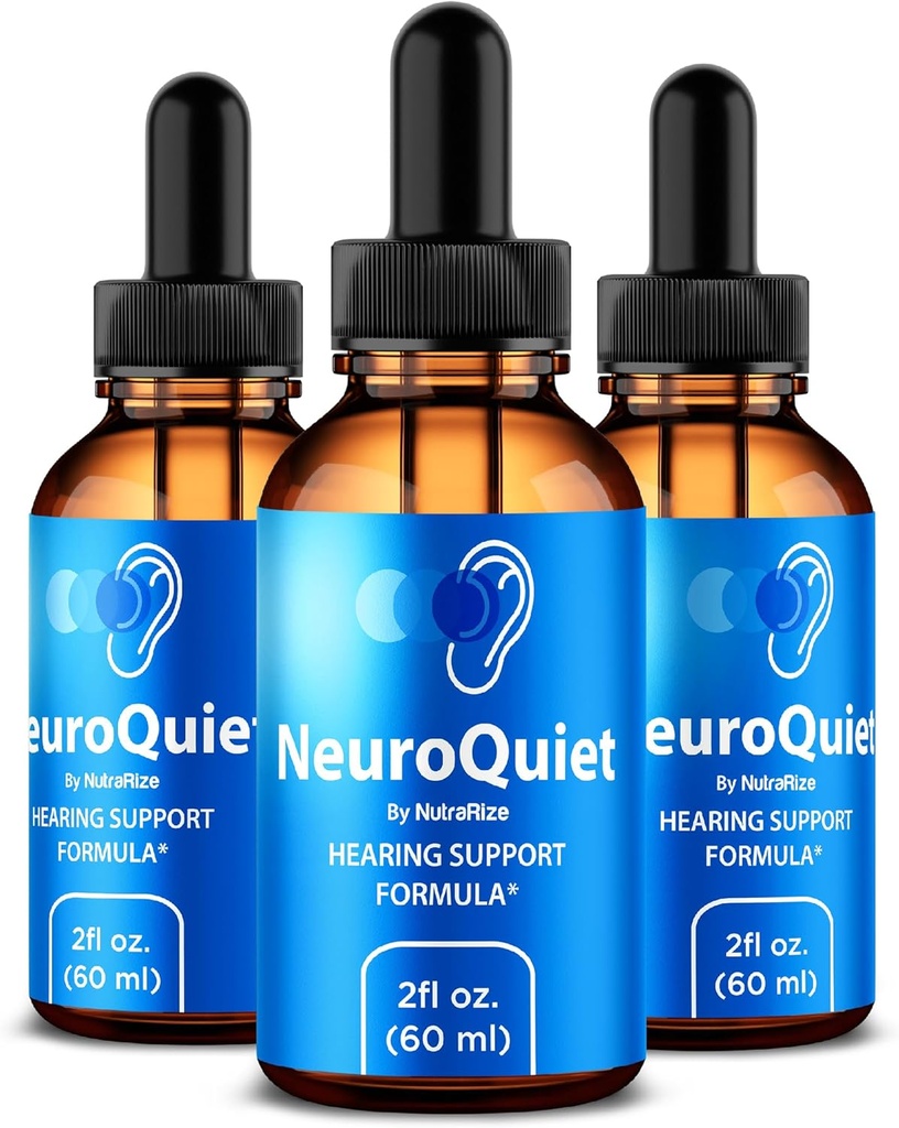 NutraRize ( 3 NöroQuiet Drops - Resmi işitme Desteği Tüm Doğal Malzemelerle Sağlıklı Auditory Function, Premium Gotas Review (90 Hizmet)