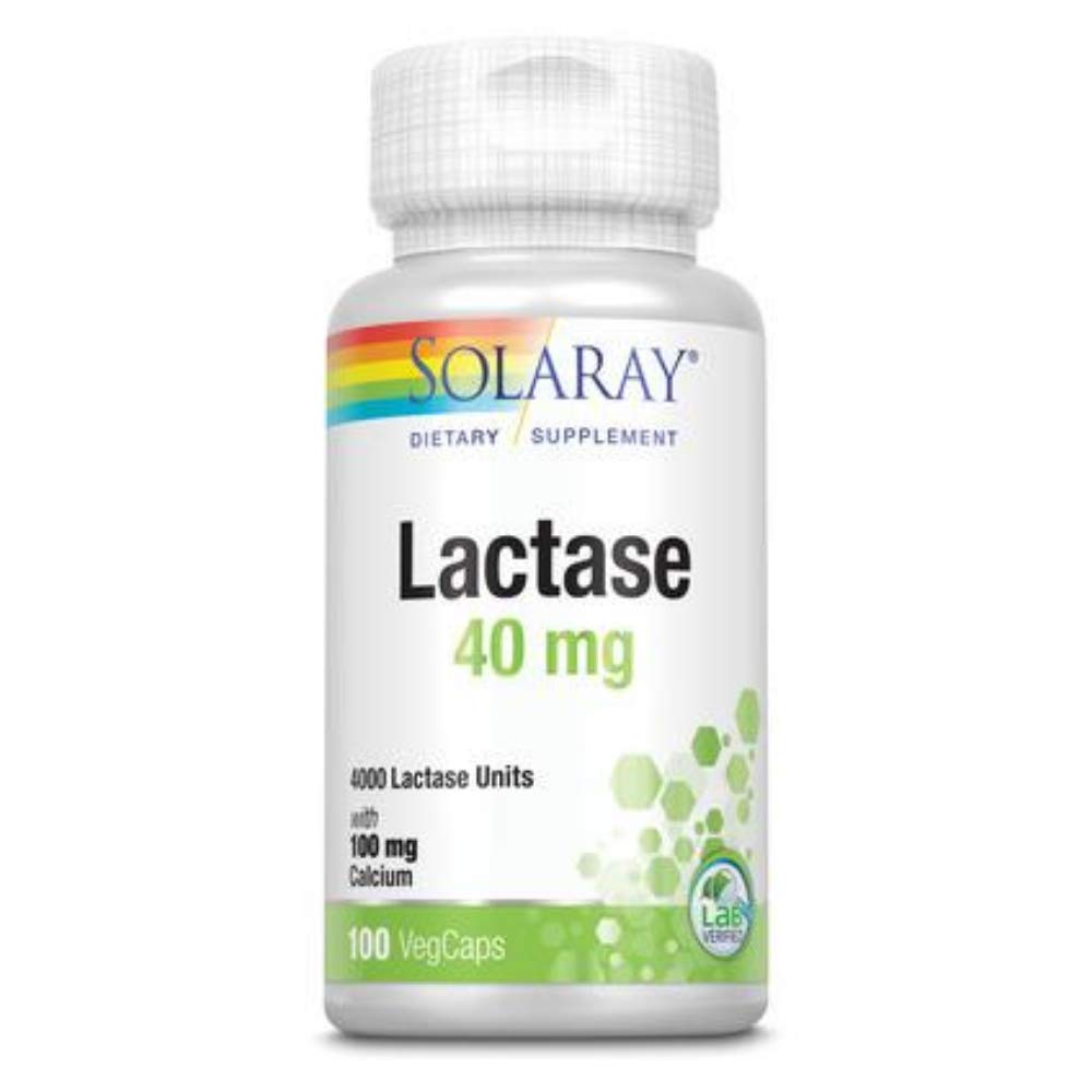 SOLARAY Lactase Capsules, 40mg | 100 Count