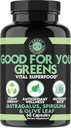 Angry Supplements Good for You Greens, Vital Green Super Food Mix for Immune Support Branson Formula, Spirulina, Astragalus Root ve Olive Leaf Root Extract (1-Bottle) ile bir araya geldi.