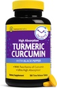 InnovixLabs Turmeric Curcumin with Black Pepper Extract - High Abors Turmeric and Curcumin Supplements with BioPerine, C3 Reduct & Curcumin C3 Kompleksi - 100 Zaman Yayın Tabletleri