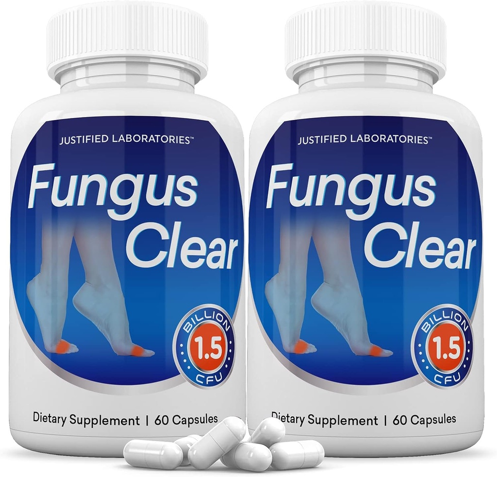 Justified Laboratories (2 Pack) Fungus Clear 1.5 Milyar CFU Probiyotik Pills 120 Capsules