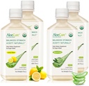 AloeCure Organik Aloe Vera Juice - 4 Şişe Örnek Paketi - Lemon & Natural Flavor, 4x500 ml