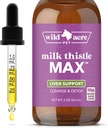 Wild Acre Milk Butle for Dogs - Max Strength Liver Support, Cleanse & Detox - Natural Bacon Flavor - Basitçe Yiyecek Ekle - Picky Pup Onaylandı, 2 oz (60mL)