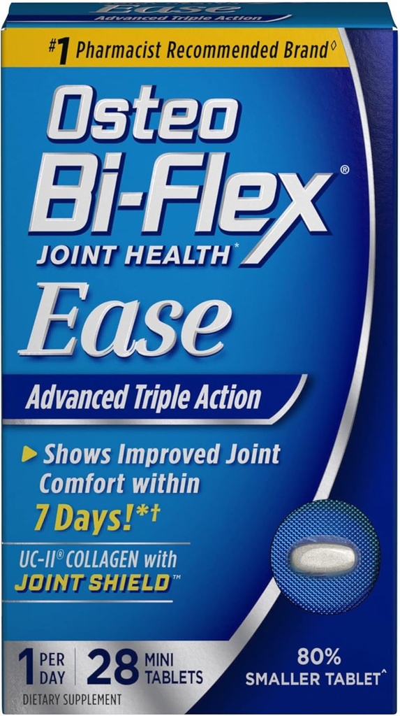 Osteo Bi-Flex κοινή ευκολία υγείας Advanced Triple Action Mini Tabs - 28 ct, Συσκευασία των 3