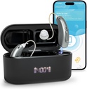 Βοηθήματα ακοής (όχι ενισχυτές), Bluetooth Rechargable Βοηθήματα ακοής για ηλικιωμένους ενήλικες, ανώτερη ποιότητα ήχου OTC Smart ακουστικό βοήθημα με ακύρωση θορύβου, Bluetooth Enabled & App Control, 4 Modes