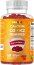 D3 Vitamini + K2 Gummies – Bone & Heart Health Support – 180 Pectin-Based Vegan Gummies