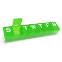 EZY DOSE Weekly (7-Day) Ημερήσιος Διοργανωτής Χάπια, Vitamin Planner, Medicine Container, Θήκη για Συμπληρώματα και ιχθυέλαια, Βολικό και εύκολο στη χρήση, Μεσαία Διαμερίσματα, Ταξίδια Φιλικά, Πράσινο, BPA Δωρεάν