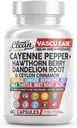 Temiz Nutra Cayenne Pepper Capsules Supplement with Hawthorn Berry, Dandelion Root, Ceylon Cinnamon, G, Ginger, Berberine, Apple Cider Vinegar, Milk Thistle, Beet Root, Aloe Vera Pills & More