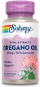 SOLARAY Oregano Oil 57 mg - Λάδι Orγανης Softgels - φυτικά συμπληρώματα για τη συνολική υγεία και ευεξία Υποστήριξη w/ 70% Carvacrol - Extra Virgin Olive Oil Base, 60-Day Εγγύηση, 60 Serv, 60 Softgels