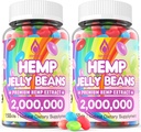 HempTotally (2 συσκευασίες) Hemp Jelly Beans για το άγχος 2.000.000 Premium συμπλήρωμα κάνναβης για τη βελτίωση του ύπνου, Boost Mood - 300 Cts