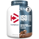 Dymatize ISO100 Whey Protein Powder Isolate, Gourmet Chocolate, 25g πρωτεΐνης, 5 Λίρες, 5.5g BCAAs, λιγότερο από 120 Cal., Χωρίς γλουτένη, 1g λίπος, 1g ζάχαρη, 2g υδατάνθρακες (71 εξυπηρετούν)