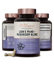 Live Conscious Lions Mane Mushroom Supplement Capsules for Brain Support w/Lion's Mane, Cordyceps, Reishi, and Turkey Tail Mushrooms - Συμπληρώματα Γνωστικής Μνήμης για τον εγκέφαλο