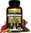 Dünya Elixir 4-in-1 Berberine Supplement – Ceylon Cinnamon, CoQ10 Ubiquinol ve Resveratrol Toz – Metabolic & Hücre Enerji Desteği, 180 Vegan Capsules