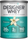 Tasarımcı Wellness Tasarımcı Whey Natural 100% Whey Protein Toz Probiyotiks, Fiber ve Key B-Vitamins for Energy, Gluten-Free, Non-GMO, Fransız Vanilla 12 ozzz